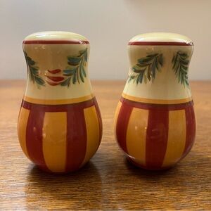 Southern Living at Home by Gail Pittman Siena Salt & Pepper Shakers EUC
